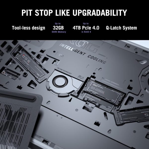 ⁦ASUS ROG Strix G16 (Eclipse Gray) Gaming Laptop | NVIDIA RTX 5050 8GB | Intel Core i7 14650HX | 16GB RAM | 1TB SSD | 16"FHD+ 165Hz | Win11 [G615JHR-1SG7821W]⁩ - الصورة ⁦5⁩