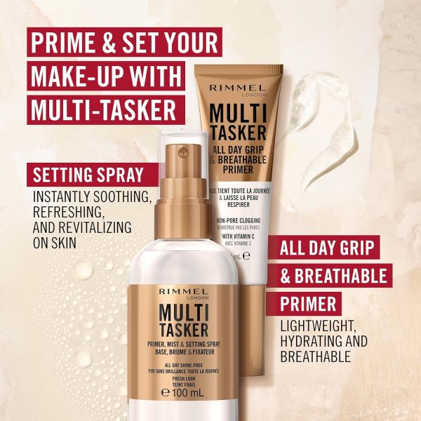 ⁦Rimmel Multi-Tasker Wake Me Up, 50 Sand, Concealer & Foundation, Brightens, Corrects, Buildable Coverage, Radiant Finish, Vegan Formula, 20ml⁩ - الصورة ⁦7⁩