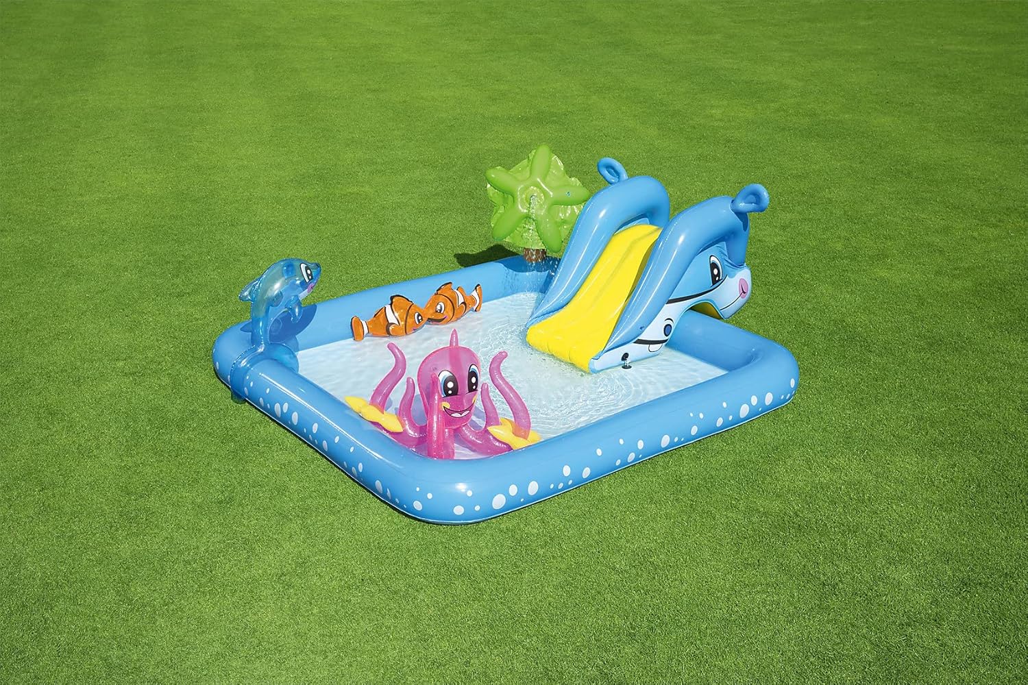 بركة سباحة مع مركز العاب و سحسيلة للاطفال، ازرق، 53052، فينيل 2 بركة سباحة مع مركز العاب و سحسيلة للاطفال، ازرق، 53052، فينيل - الصورة 2