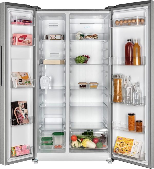 ⁦Super General 562 Liter 19.9 Cubic Feet Side By Side Refrigerator With Inverter Compressor, Model No KSGR865SBS/KSGR866SBS with 2 Years Warranty, Silver/Inox.⁩ - الصورة ⁦2⁩