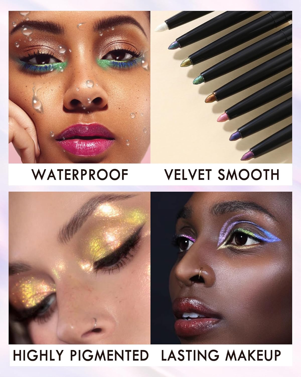 Chameleon Glitter Eyeliner Gel Pencil,Metallic Shimmer Blue Green Gel Eyeliner Pen,Longlasting Waterproof Eye Liner Eyeshadow Cream Stick for Women Eye Makeup,delineador de ojos contra el agua-05# 3 Chameleon Glitter Eyeliner Gel Pencil,Metallic Shimmer Blue Green Gel Eyeliner Pen,Longlasting Waterproof Eye Liner Eyeshadow Cream Stick for Women Eye Makeup,delineador de ojos contra el agua-05# - الصورة 3