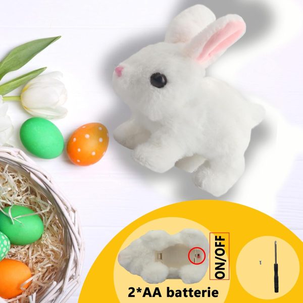 ⁦Paporich 2025 New Realistic Bunny Toy, Interactive Jumping and Twitching Bunny with Shaking Ears, Lifelike Rabbit Toy for Kids⁩ - الصورة ⁦4⁩