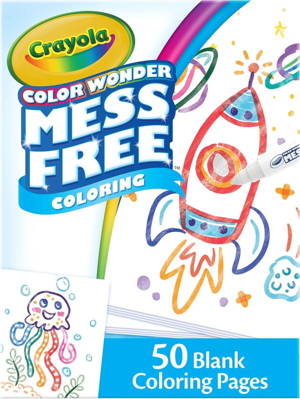 ⁦Crayola Color Wonder Mess Free Coloring, Blank Coloring Pages, 50 Count, Printable Page Refill Set⁩ - الصورة ⁦3⁩