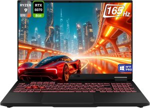 ASUS TUF A16 Copilot+ Gaming Laptop, AMD Ryzen 9 270, 32 GB DDR5 RAM, 1 TB PCle SSD, 16" FHD+ (1920x1200) 165Hz Display, Nvidia G-Force RTX 5070, 1-Zone RGB Keyboard, W11 Pro, Jaegar Gray