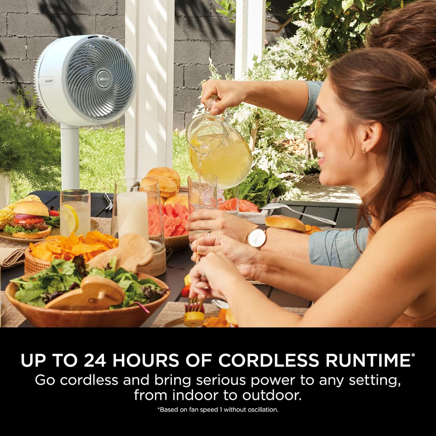 Shark FlexBreeze High-Velocity Fan, Hybrid Corded & Cordless Portable Cooling Fan, Indoor & Outdoor, with Remote Control, Adjustable Tilt, UV & Water-Resistant, White FA220ME, 5 Years Warranty 6 Shark FlexBreeze High-Velocity Fan, Hybrid Corded & Cordless Portable Cooling Fan, Indoor & Outdoor, with Remote Control, Adjustable Tilt, UV & Water-Resistant, White FA220ME, 5 Years Warranty - الصورة 6