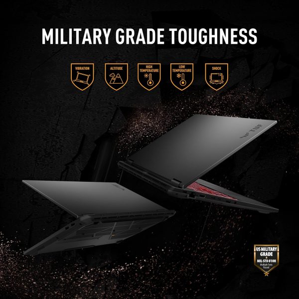 ⁦ASUS TUF Gaming A16 (Jaeger Gray) Gaming Laptop | NVIDIA RTX 5050 8GB | AMD Ryzen 7 260 | 16GB RAM | 512GB SSD | 16"FHD+ 165Hz Display | Win11 [FA608UH-G1S825W]⁩ - الصورة ⁦6⁩