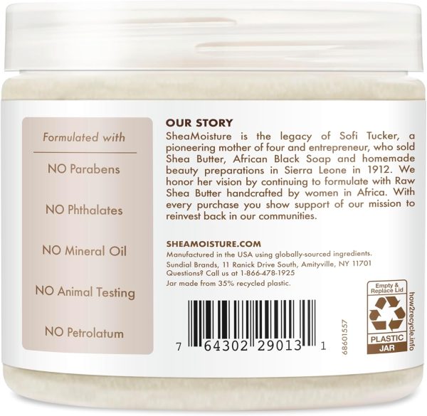 ⁦SHEA MOISTURE for Dry Skin Nourishing Hydration 100% Extra Virgin Coconut Oil Soften and Restore Skin and Hair 14.5 oz⁩ - الصورة ⁦3⁩