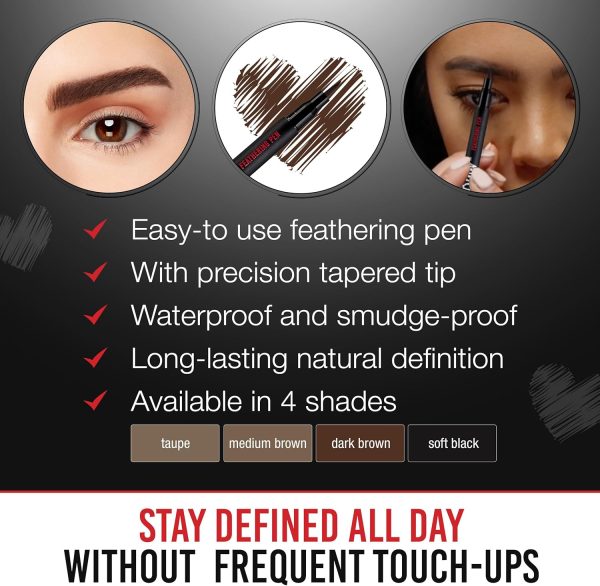 ⁦Ardell Beauty Stroke a Brow Feathering Pen, Dark Brown⁩ - الصورة ⁦4⁩