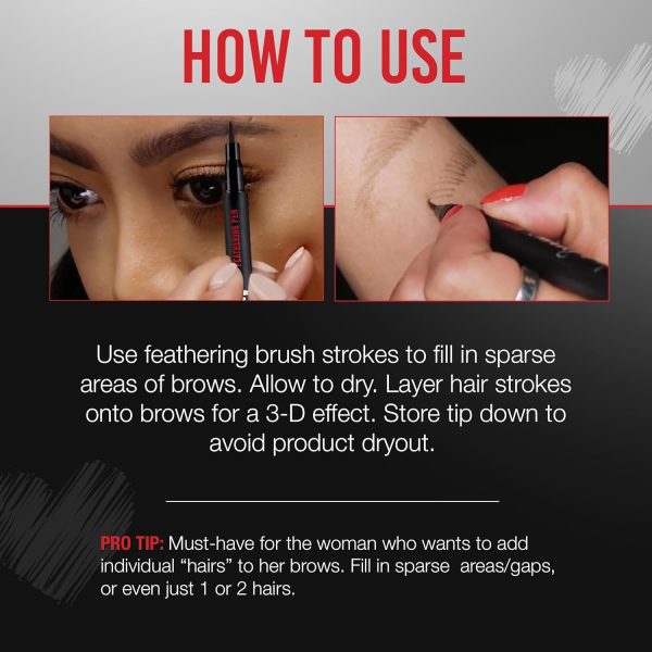 ⁦Ardell Beauty Stroke a Brow Feathering Pen, Dark Brown⁩ - الصورة ⁦5⁩