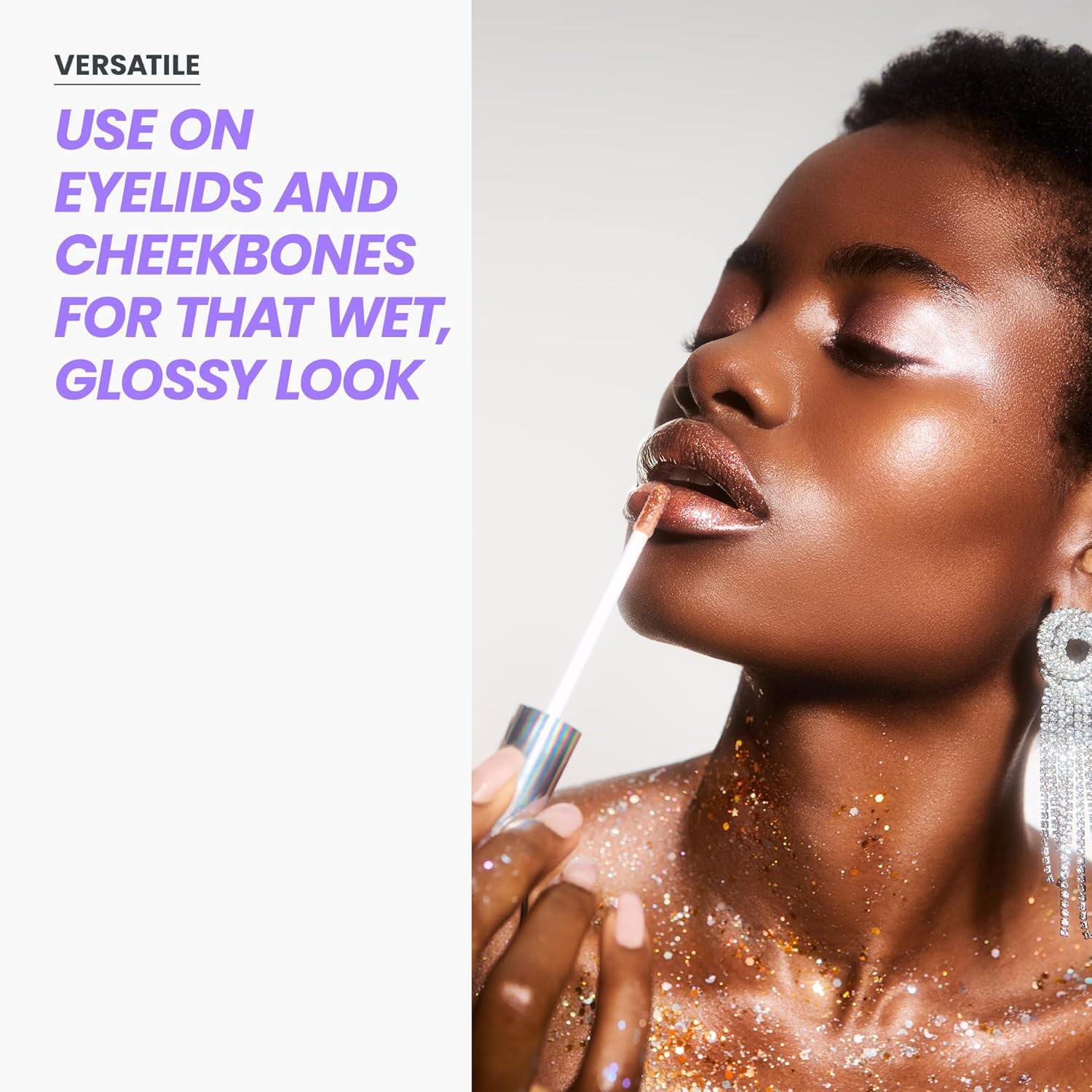 Wonderskin Wonder Blading Top Gloss - Gold Glitter Lip Gloss, Lip Make-up With Moisturizing and Shiny Finish (Gold Glitter) 7 Wonderskin Wonder Blading Top Gloss - Gold Glitter Lip Gloss, Lip Make-up With Moisturizing and Shiny Finish (Gold Glitter) - الصورة 7