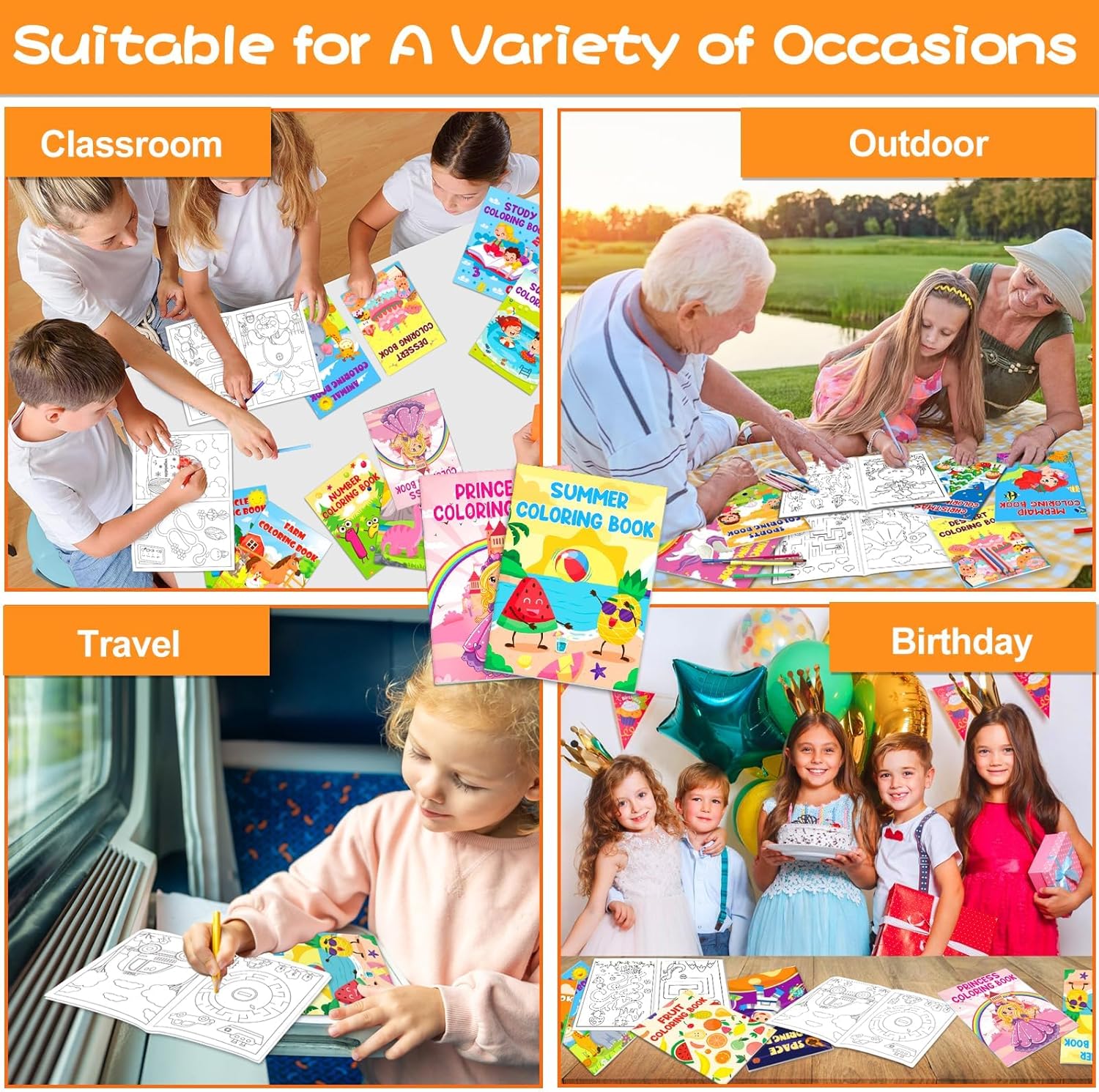 48 Pack Coloring Books for Kids Ages 4-8, Small Books for Ages 2-4, Birthday Party Favors, Bulk Gifts, Goodie Bags Stuffers, Classroom Activity - Includes Mermaid, Dinosaur, Animals 7 48 Pack Coloring Books for Kids Ages 4-8, Small Books for Ages 2-4, Birthday Party Favors, Bulk Gifts, Goodie Bags Stuffers, Classroom Activity - Includes Mermaid, Dinosaur, Animals - الصورة 7