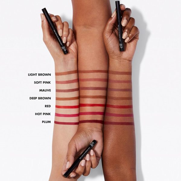 ⁦e.l.f. Love Triangle Lip Filler Liner, 2-in-1 Lipliner Pencil For Sculpting & Filling, Long-Lasting Intense Color, Vegan & Cruelty-Free, Mauve⁩ - الصورة ⁦3⁩