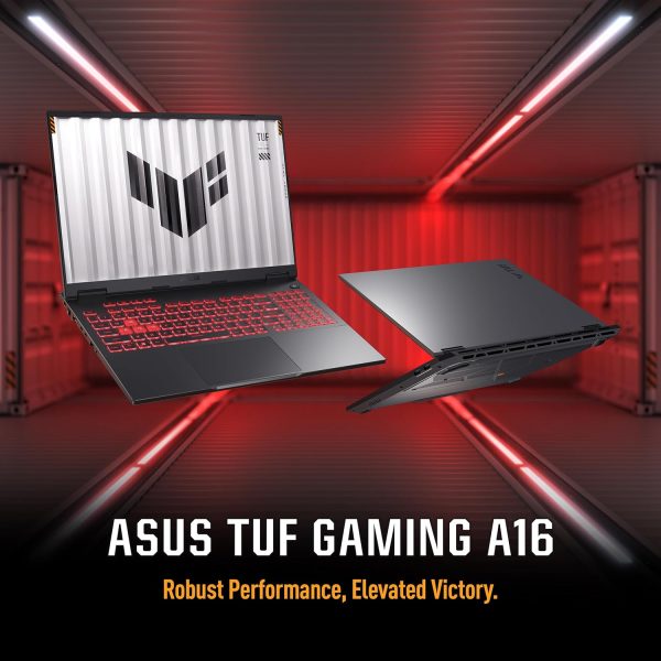 ⁦ASUS TUF Gaming A16 (Jaeger Gray) Gaming Laptop | NVIDIA RTX 5050 8GB | AMD Ryzen 7 260 | 16GB RAM | 512GB SSD | 16"FHD+ 165Hz Display | Win11 [FA608UH-G1S825W]⁩ - الصورة ⁦2⁩