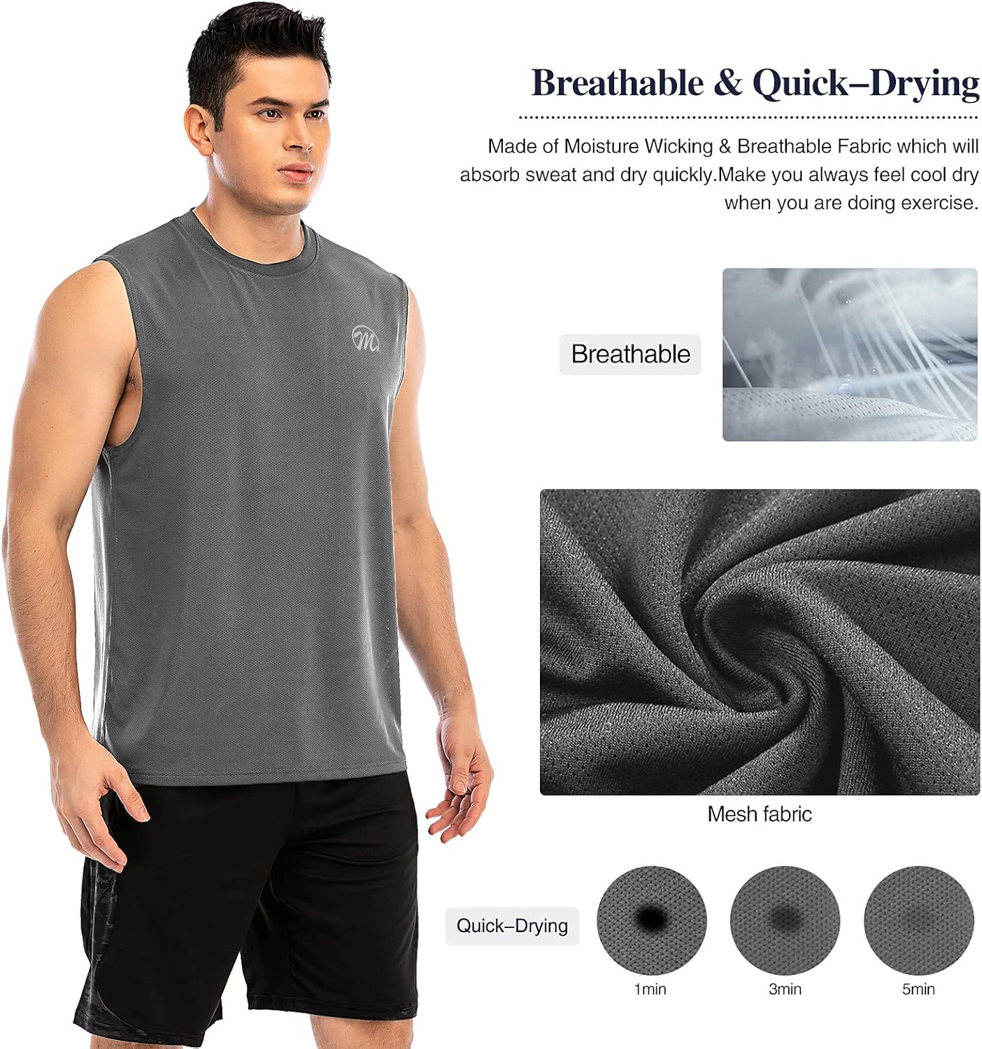 MEETWEE Sports Shirt Men's Running Shirt Short Sleeve Mesh Functional Shirt Breathable Quick-Drying Sports Gym Shirt Training Shirt for Men Summer 2 MEETWEE Sports Shirt Men's Running Shirt Short Sleeve Mesh Functional Shirt Breathable Quick-Drying Sports Gym Shirt Training Shirt for Men Summer - الصورة 2
