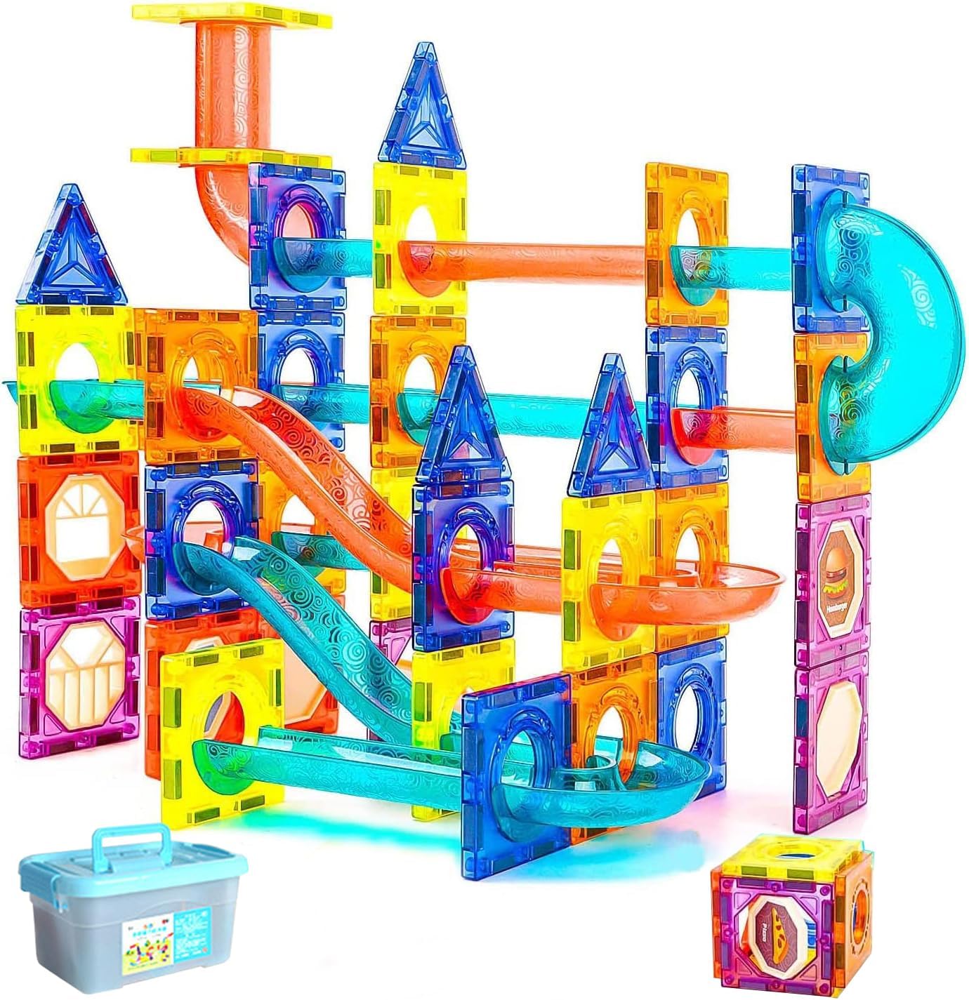 VINNYSEN Magnetic Tiles, 105PCS Magnetic Building Blocks, 3D Magnet Tiles, Magnetic Tiles for Toddlers Kids Ages 3-6, STEM Building & Learning Educational Magnet Toys 1 VINNYSEN Magnetic Tiles, 105PCS Magnetic Building Blocks, 3D Magnet Tiles, Magnetic Tiles for Toddlers Kids Ages 3-6, STEM Building & Learning Educational Magnet Toys