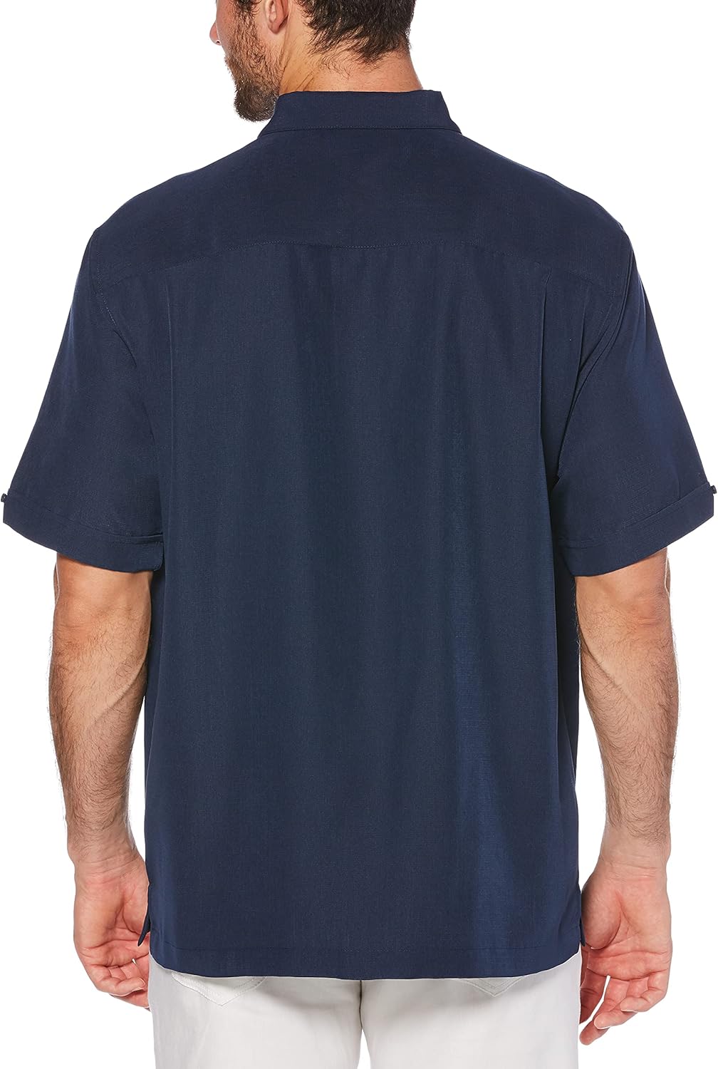 Cubavera Men's Striped Panel Dobby Short Sleeve Button-Down Shirt, Regular Fit, Point Collar, Soft Touch 2 Cubavera Men's Striped Panel Dobby Short Sleeve Button-Down Shirt, Regular Fit, Point Collar, Soft Touch - الصورة 2