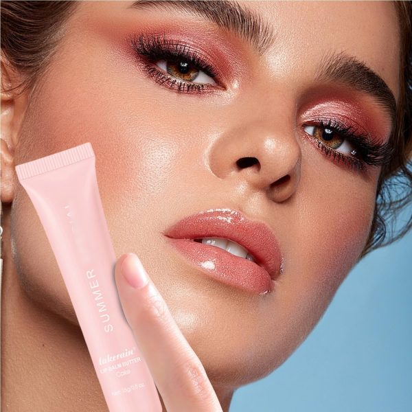 ⁦2 Pcs Summer Lip Butter Balm, Tinted Hydrating Lip Gloss Nourishing Lip Mask for Smooth, Soft, Non-Sticky Shine, Perfect for Dry Lips⁩ - الصورة ⁦2⁩