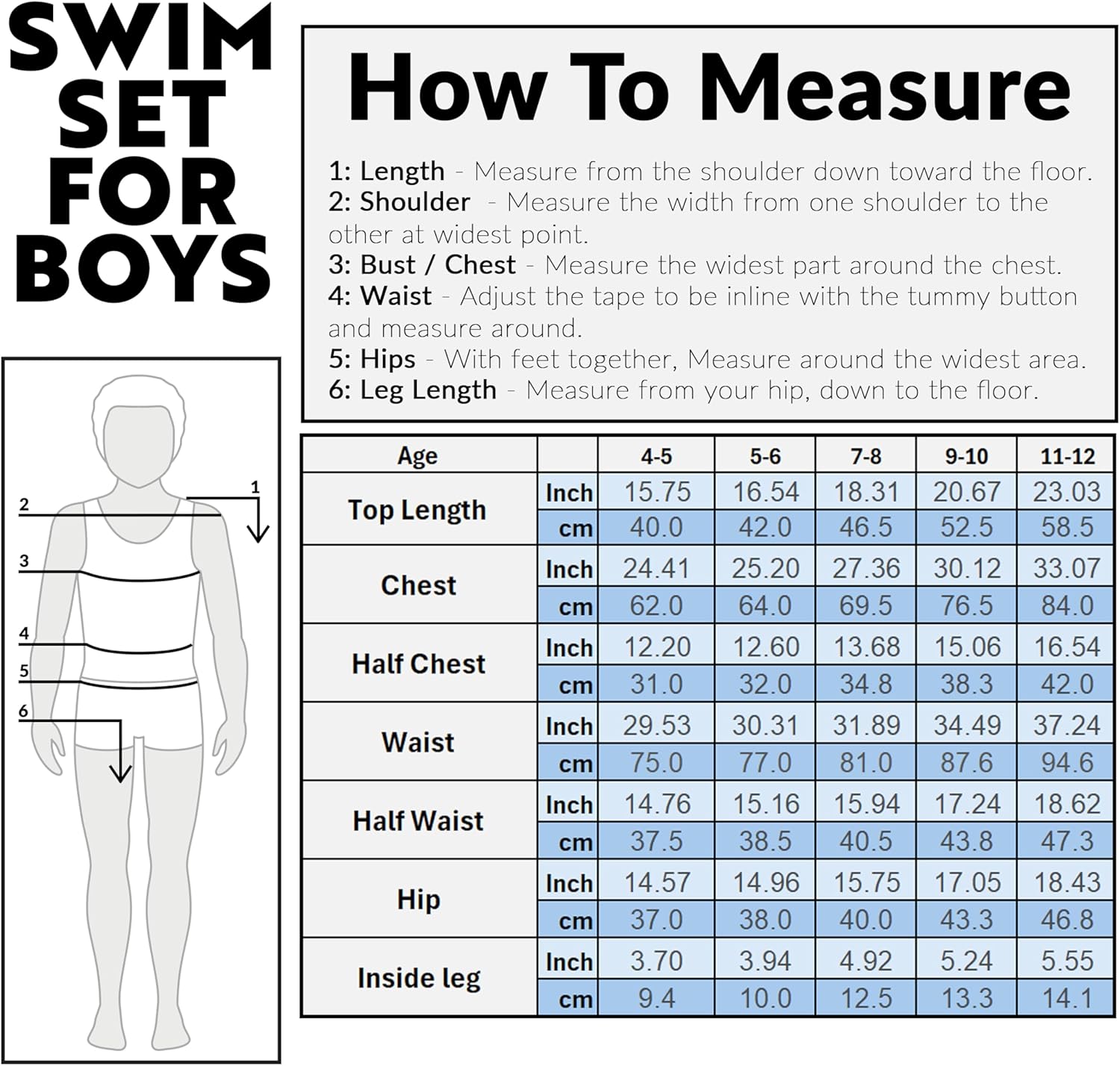 Get Trend Boy's Swimwear Set Swim Suit Set 5 Get Trend Boy's Swimwear Set Swim Suit Set - الصورة 5