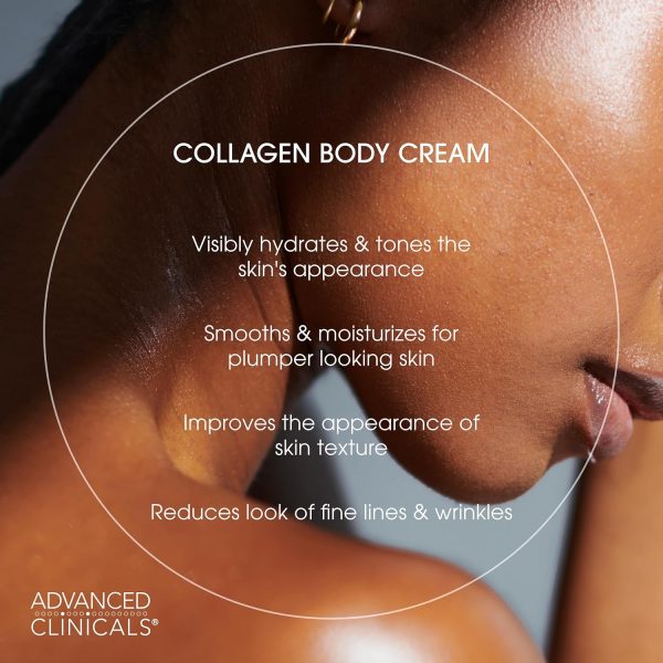 ⁦Advanced Clinicals Hyaluronic Acid Body Lotion + Firming Collagen Cream 2pc Skin Care Set | Skin Tightening Body Moisturizer & Face Lotion | Hyaluronic Acid Lotion | Skin Care Products, 2pc Bundle⁩ - الصورة ⁦8⁩