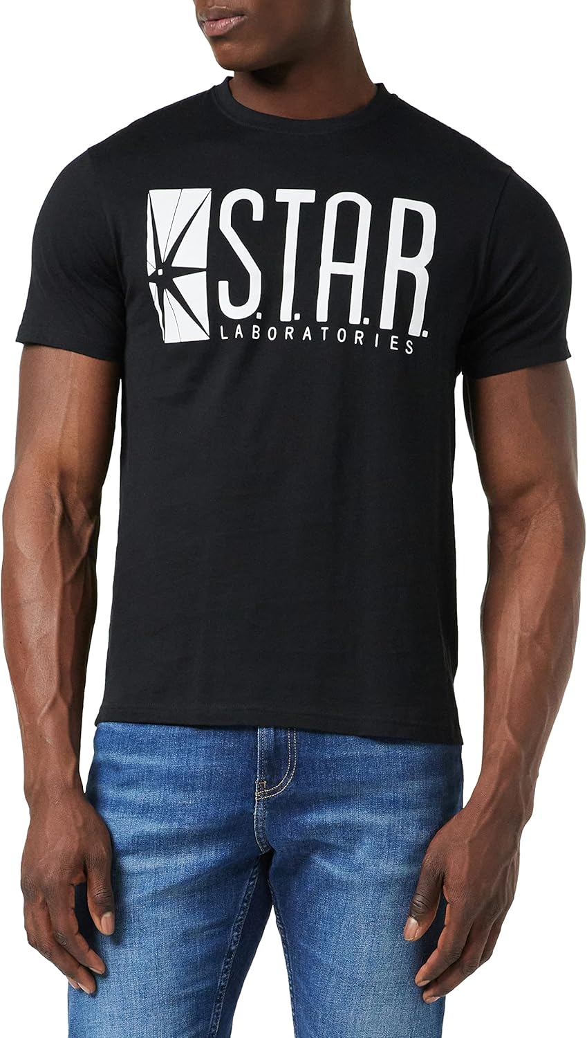 DC Comics Men's Star Labs T - Shirt (pack of 1) 1 DC Comics Men's Star Labs T - Shirt (pack of 1)