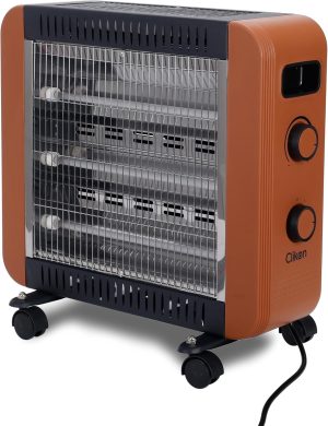 CLIKON QUARTZ HEATER 1600-2000 WATTS WITH SAFETY OVER SWITCH & 3 HEATING LEVELS CK4243