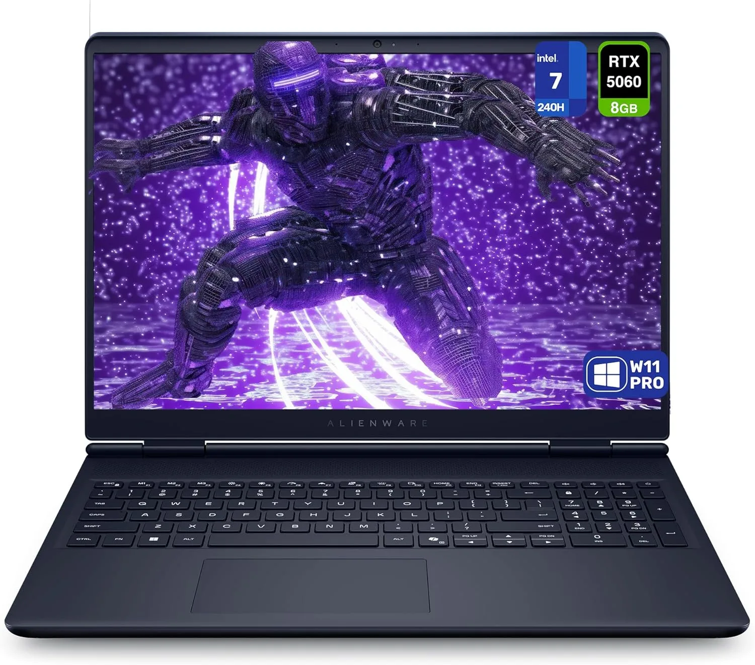 Alienware 16 Aurora Gaming Laptop, Intel 7-240H, 64 GB DDR5 RAM, 2 TB PCIe SSD, 16" WQXGA (2560x1600) 120Hz Display, Nvidia G-Force RTX 5060, Backlit Keyboard, W11 Pro, Blue