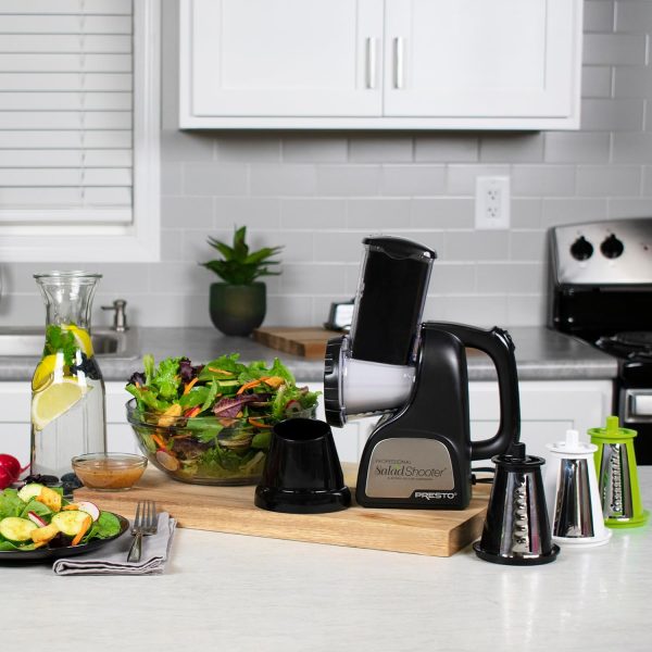 ⁦Presto 02970 Professional SaladShooter Electric Slicer/Shredder, Black,1 count⁩ - الصورة ⁦9⁩