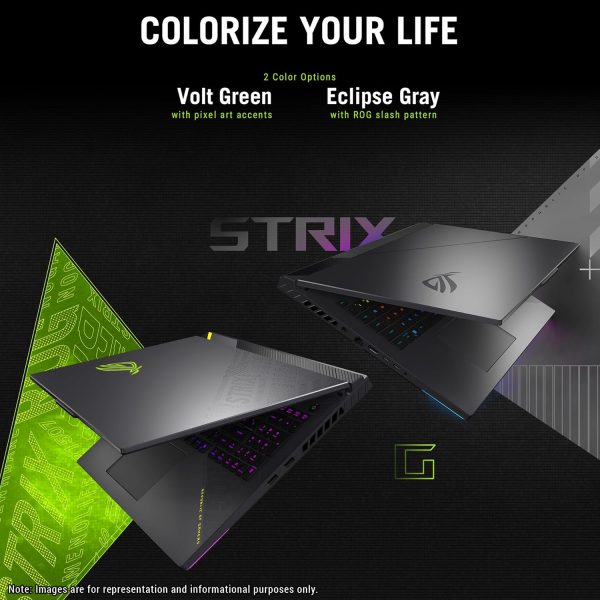 ⁦ASUS ROG Strix G18 Gaming Laptop, AMD Ryzen 9-8940HX, 64 GB DDR5 RAM, 2 TB PCIe SSD, 18" 2.5K (2560x1600) Nebula Display 240Hz, Nvidia G-Force RTX 5070, 4-Zone RGB Keyboard, W11 Pro, Eclipse Gray⁩ - الصورة ⁦4⁩