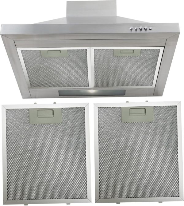 ⁦2PCS 9x10 Inch Range Hood Grease Filter Replacement, 5-Layer Aluminum Mesh Kitchen Vent Filter with Buckle, Reusable and Washable Stove Exhaust Fan Filter Compatible with Most Range Hoods⁩ - الصورة ⁦3⁩