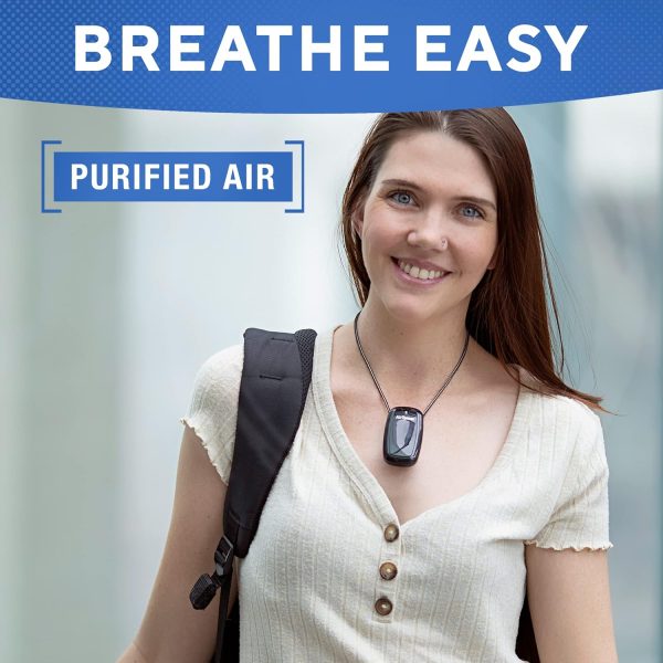 ⁦AirTamer A315 Advanced Rechargeable and Portable Air Negative Ion Generator | Proven Performance, Black with Black Leather Travel Case⁩ - الصورة ⁦5⁩