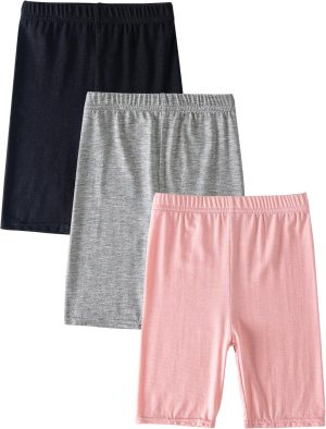 SEAUR Breathable Cycling Shorts for Big Girls Sports Summer Activities Modal Five Leggings Multi-Color Dance Elastic Waist Five-Point Design Thin Crop