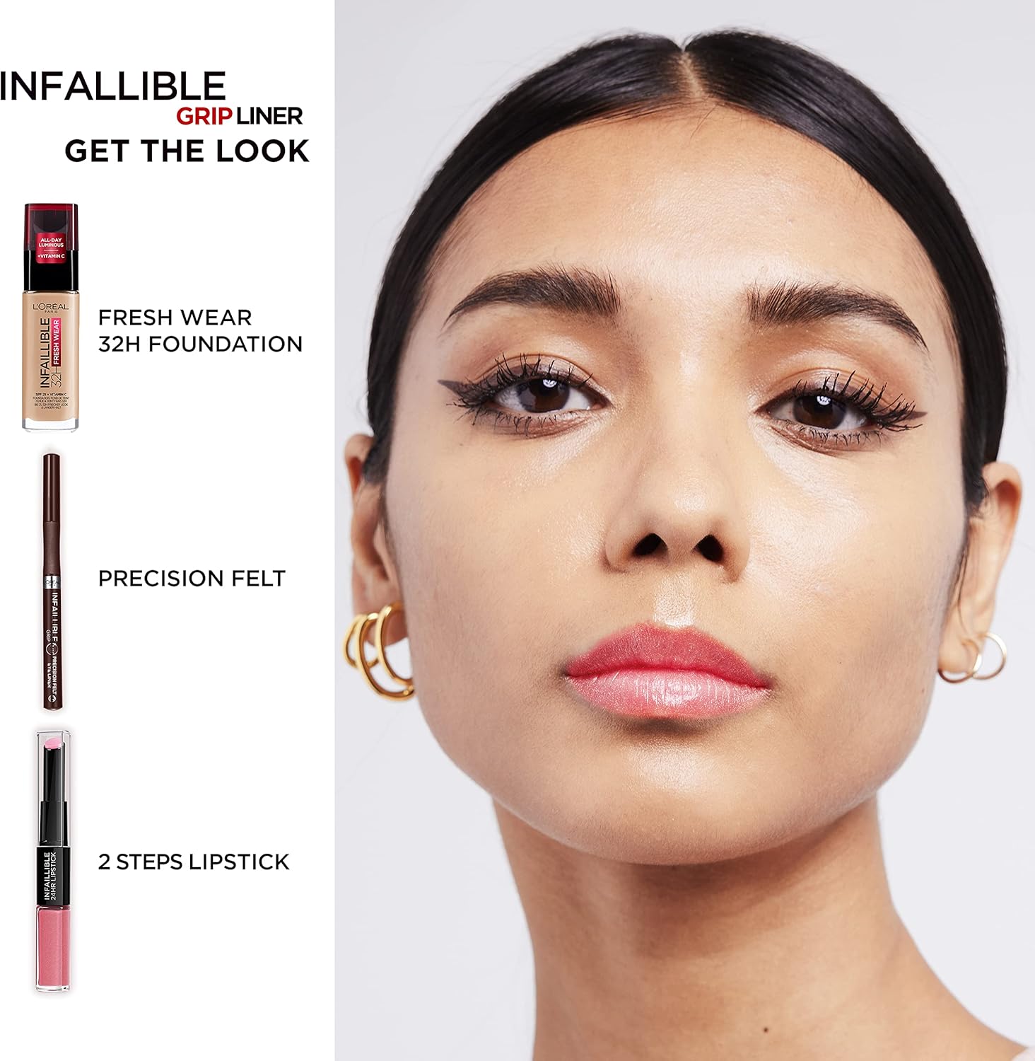 L’Oréal Paris Infallible Grip Precision Felt 0.4mm 27H Longwear Eyeliner Black 7 L’Oréal Paris Infallible Grip Precision Felt 0.4mm 27H Longwear Eyeliner Black - الصورة 7