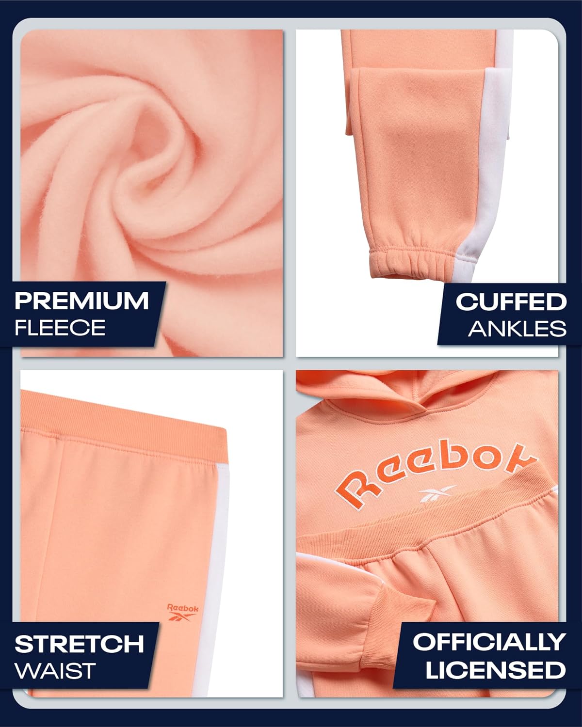 Reebok Girls G Jogset Pullvr 2p-r G Jogset Pullvr 2p-r 3 Reebok Girls G Jogset Pullvr 2p-r G Jogset Pullvr 2p-r - الصورة 3