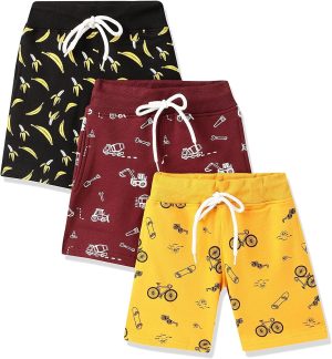 T2F Boys boys cotton shorts Shorts (pack of 3)