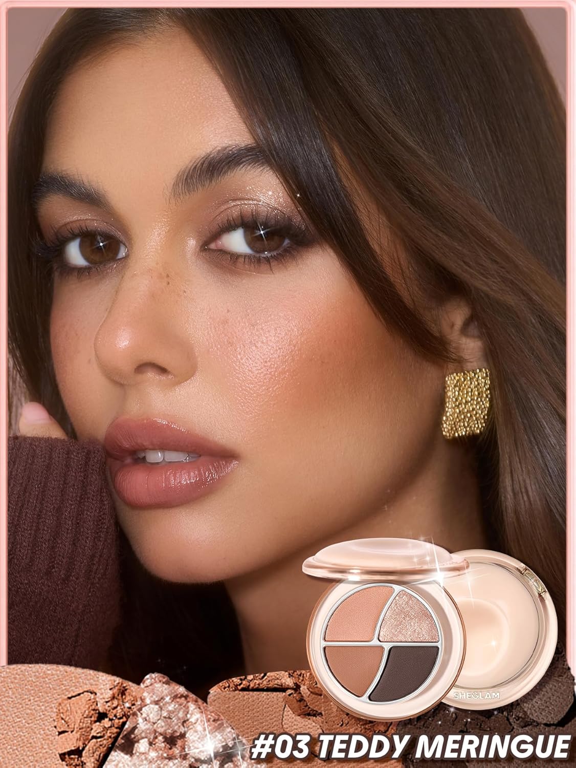 SHEGLAM Daydreamer Mini Palette 4 Colors Eyeshadow Palette - Teddy Meringue 2 SHEGLAM Daydreamer Mini Palette 4 Colors Eyeshadow Palette - Teddy Meringue - الصورة 2