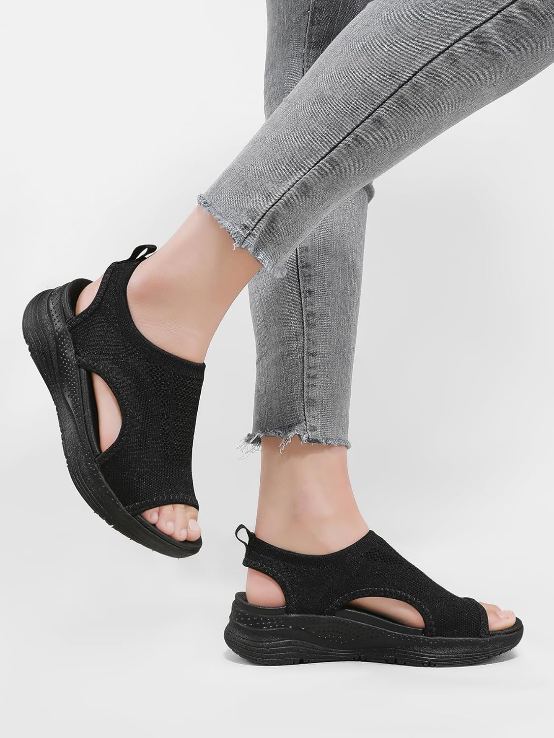 YESWIN Women Walking Sandals Arch Support Orthotic Comfortable Plantar Fasciitis Sandals Non-slip Casual Open Toe Sport Sandals for Athletic Summer Beach 6 YESWIN Women Walking Sandals Arch Support Orthotic Comfortable Plantar Fasciitis Sandals Non-slip Casual Open Toe Sport Sandals for Athletic Summer Beach - الصورة 6