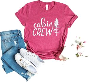 Tee Shirt Cabin Crew T-shirt Airplane Shirt Lake House Shirt Flight Crew Tee Campfires Gift Fishing Shirt Family Camping Tee Family Reunion Tops Tee