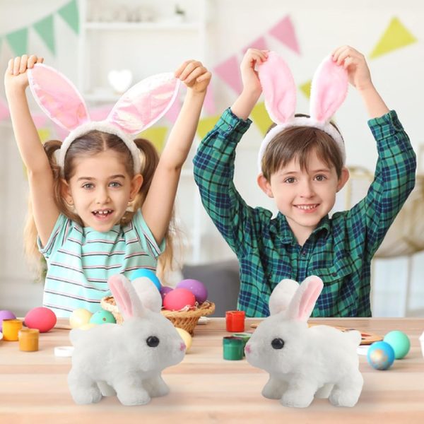 ⁦Paporich 2025 New Realistic Bunny Toy, Interactive Jumping and Twitching Bunny with Shaking Ears, Lifelike Rabbit Toy for Kids⁩ - الصورة ⁦5⁩