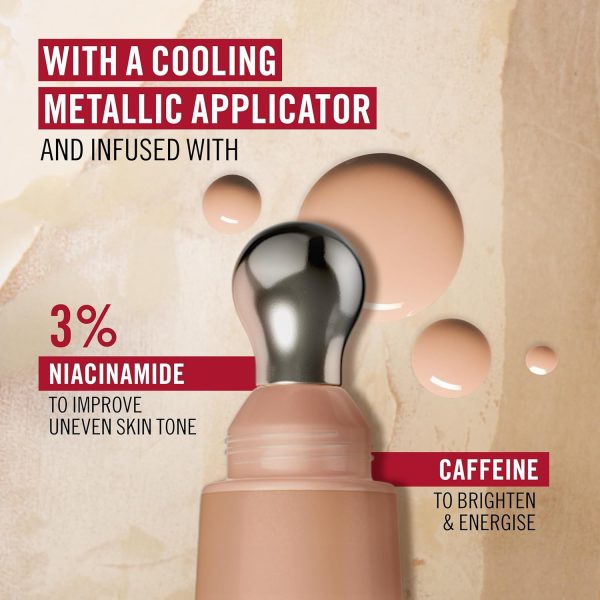 ⁦Rimmel Multi-Tasker Wake Me Up, 50 Sand, Concealer & Foundation, Brightens, Corrects, Buildable Coverage, Radiant Finish, Vegan Formula, 20ml⁩ - الصورة ⁦3⁩