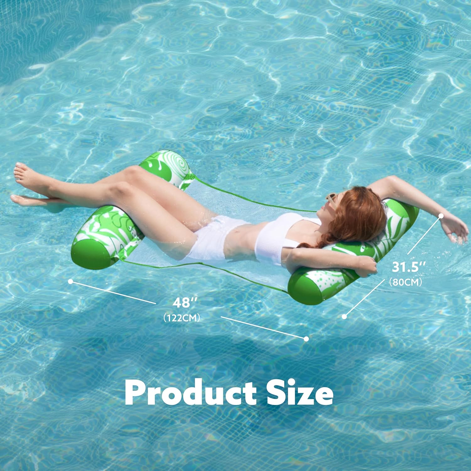 Sloosh 2 Packs Hammock Pool Floats Adults, 4-in-1 Multi-Purpose Inflatable Pool Floats PVC Water Hammock Lounge Floaties 7 Sloosh 2 Packs Hammock Pool Floats Adults, 4-in-1 Multi-Purpose Inflatable Pool Floats PVC Water Hammock Lounge Floaties - الصورة 7