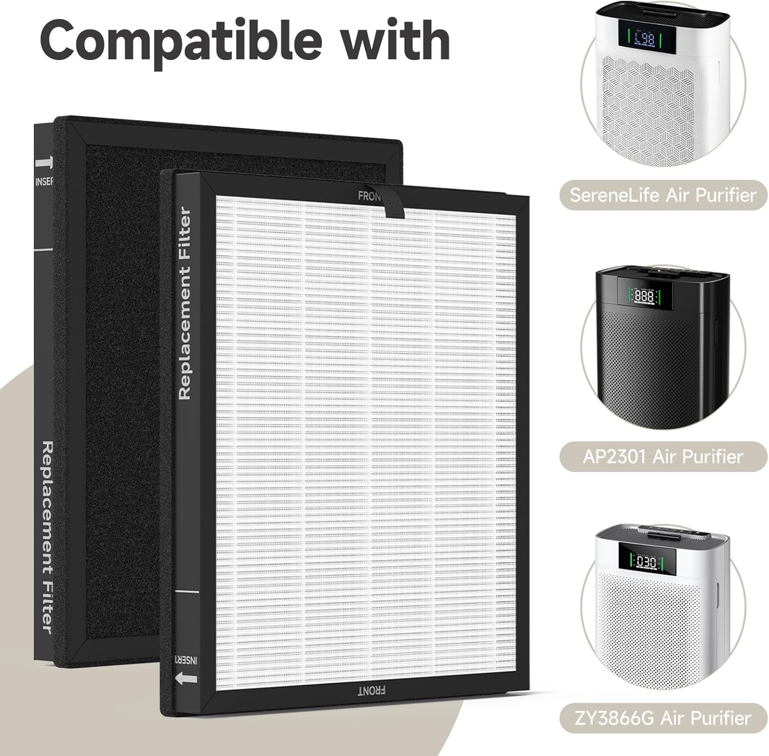 فلتر بديل AP2301 متوافق مع منقي الهواء ايرتوك AP2301، اصدار محسن، عبوة من 4 قطع (مع 10 قطع اضافية من وسائد اروما) 2 فلتر بديل AP2301 متوافق مع منقي الهواء ايرتوك AP2301، اصدار محسن، عبوة من 4 قطع (مع 10 قطع اضافية من وسائد اروما) - الصورة 2