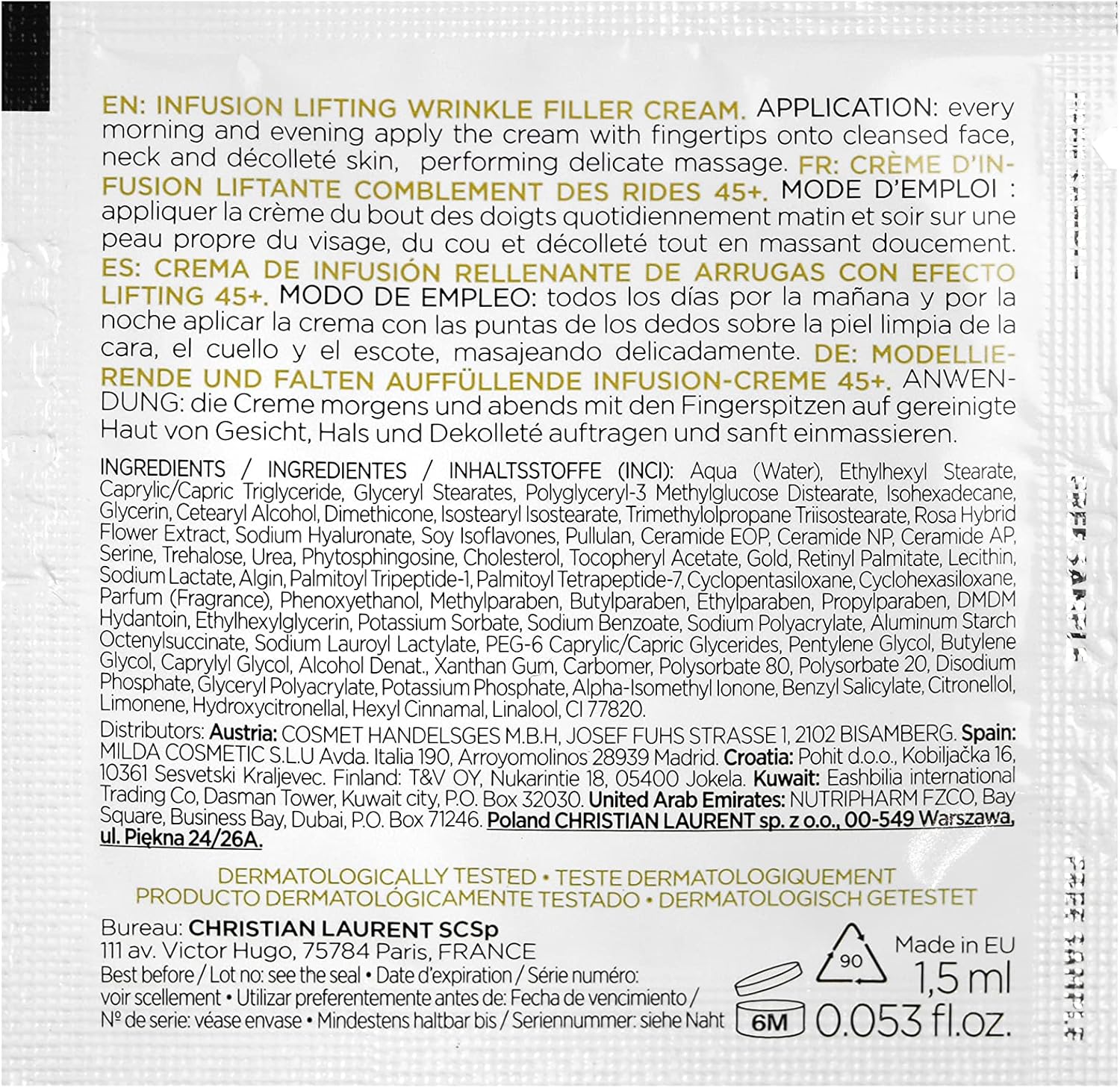 Christian Laurent Luxury Illuminating & Lifting Mask With 24K Gold 2X5Ml 3 Christian Laurent Luxury Illuminating & Lifting Mask With 24K Gold 2X5Ml - الصورة 3