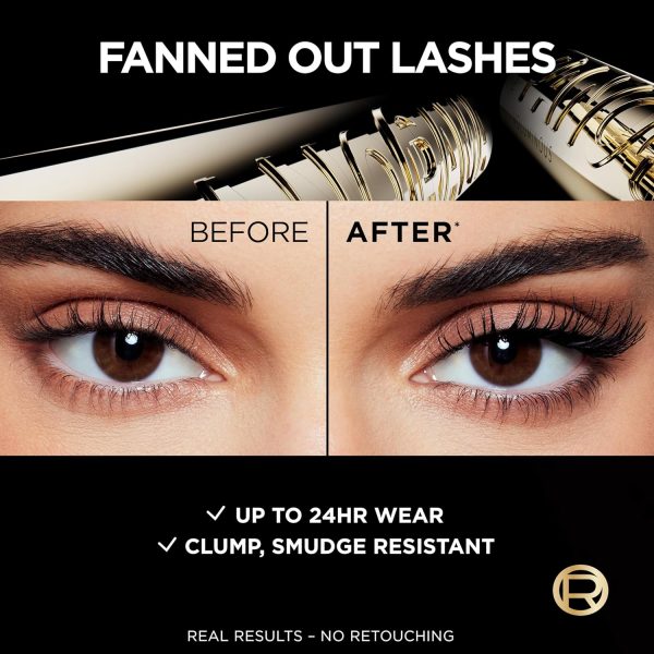 ⁦L’Oréal Paris Voluminous Panorama Mascara, Volumizing and Lengthening Mascara, Washable Longwear and Smudge Resistant Make Up, Blackest Black, 0.33 Fl Oz⁩ - الصورة ⁦3⁩