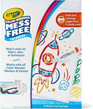 Crayola Color Wonder Mess Free Coloring, Blank Coloring Pages, 50 Count, Printable Page Refill Set