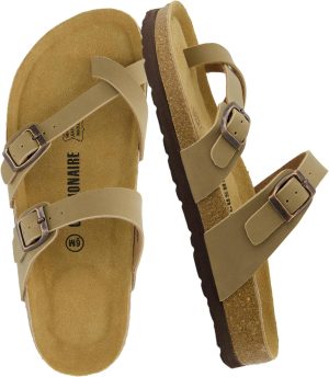 Women's Cushionaire Luna Cork footbed Sandal with +Comfort