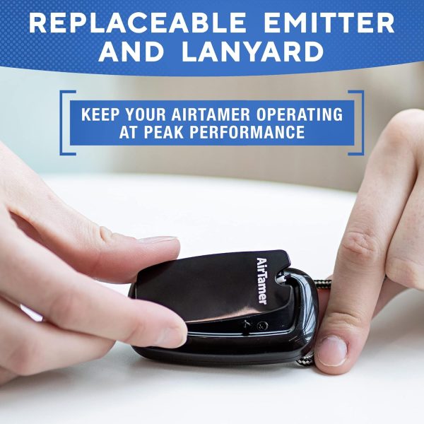 ⁦AirTamer A315 Advanced Rechargeable and Portable Air Negative Ion Generator | Proven Performance, Black with Black Leather Travel Case⁩ - الصورة ⁦4⁩