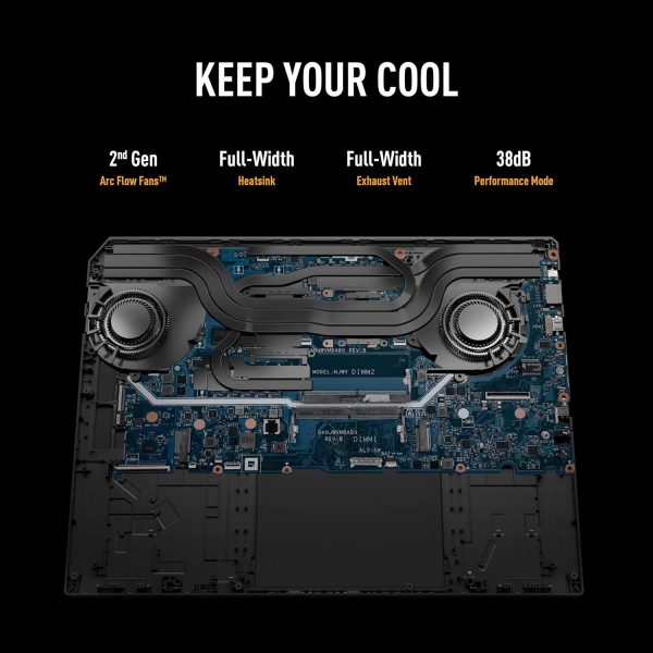 ⁦ASUS TUF Gaming A16 (Jaeger Gray) Gaming Laptop | NVIDIA RTX 5050 8GB | AMD Ryzen 7 260 | 16GB RAM | 512GB SSD | 16"FHD+ 165Hz Display | Win11 [FA608UH-G1S825W]⁩ - الصورة ⁦7⁩