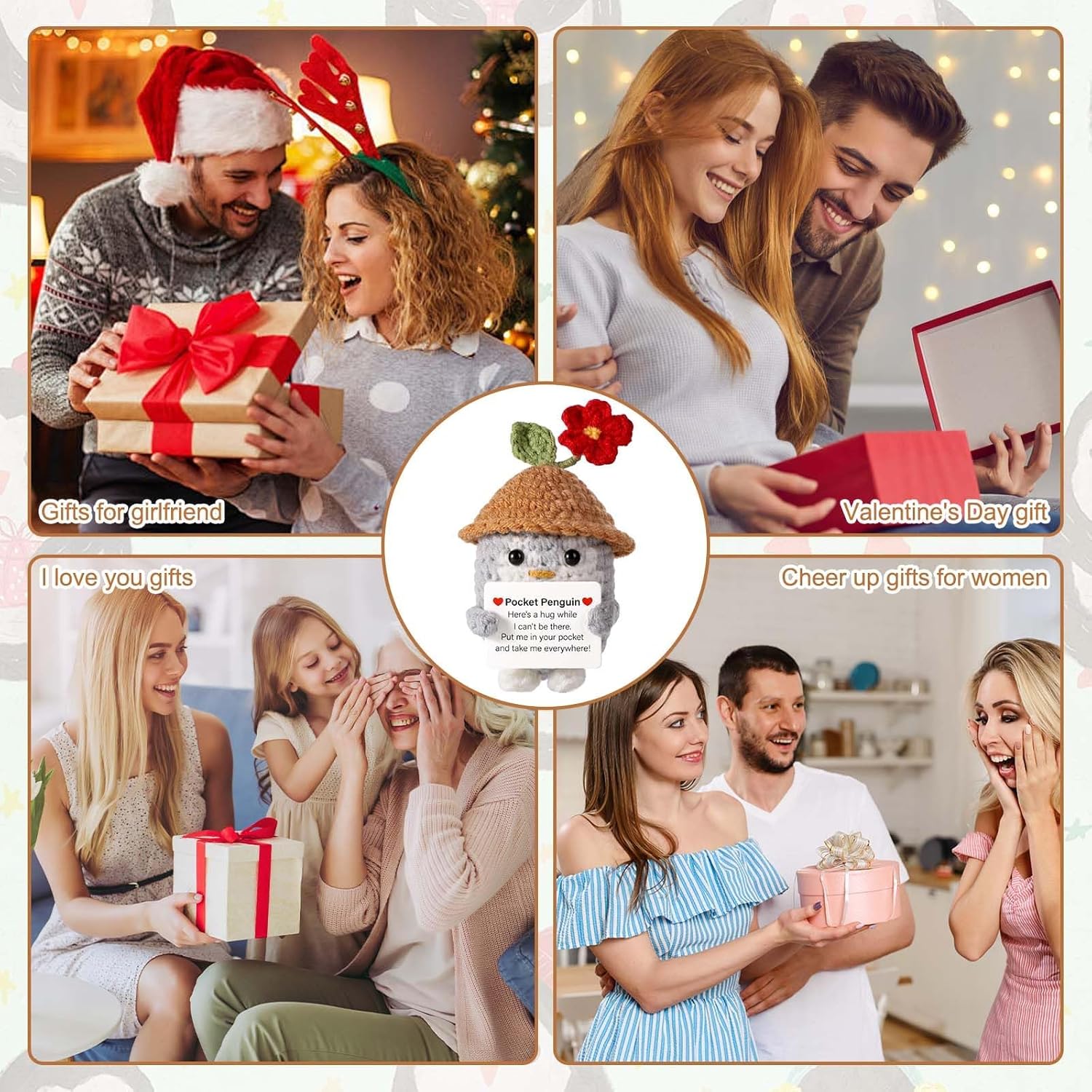 Positive Penguin Pocket, Penguin Emotional Support Plush, Mini Funny Positive Penguins Crochet Doll Pocket Hug Penguins Emotional Support Plush Good Luck Gift Birthday Christmas Decoration 3 Positive Penguin Pocket, Penguin Emotional Support Plush, Mini Funny Positive Penguins Crochet Doll Pocket Hug Penguins Emotional Support Plush Good Luck Gift Birthday Christmas Decoration - الصورة 3