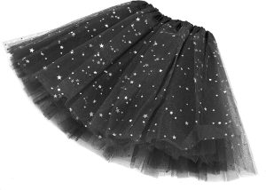 WLLHYF Girl Tutu Skirts,3Layers Tulle Sequin Star Ballet Dance Tutu Skirt Princess Christmas Skirt for Girl Toddler 2-8 Years