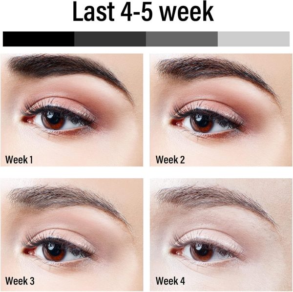 ⁦KASTWAVE Instant Eyebrow Tint Kit, Semi Permanent Eyebrow Dye Safe & Professional Waterproof Eyebrow Tinting Kit Suitable For Salon and Home Use Lasting for 4-6 Weeks (black)⁩ - الصورة ⁦5⁩